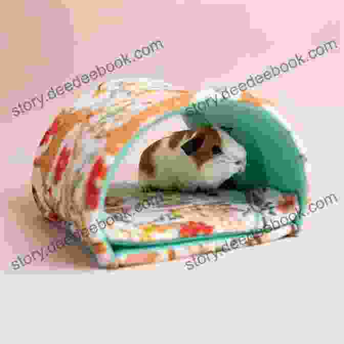 A Pop Up Tunnel For A Guinea Pig, Made Of Colorful Fleece Fabric With A Spring Steel Frame. Sewing For Guinea PIgs: 13 Sewing Projects For Your Cavy