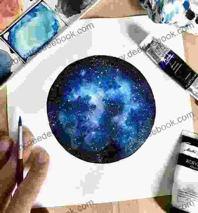 A Student Painting A Galaxy On A Canvas With Watercolor And Salt. Quick Star Quilts Beyond: 20 Dazzling Projects Classroom Tested Techniques Galaxy Of Inspiration