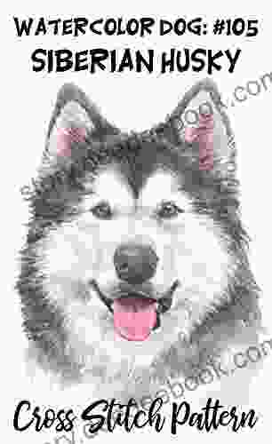 Counted Cross Stitch Pattern: Watercolor Dog #105 Siberian Husky: 183 Watercolor Dog Cross Stitch